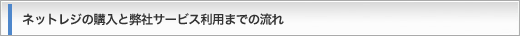 �l�b�g���W�̍w���ƕ��ЃT�[�r�X���p�܂ł̗���